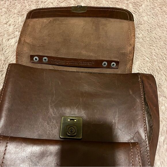 Original Ruitertassen brown leather crossbody briefcase satchel Bag - Picture 7 of 15